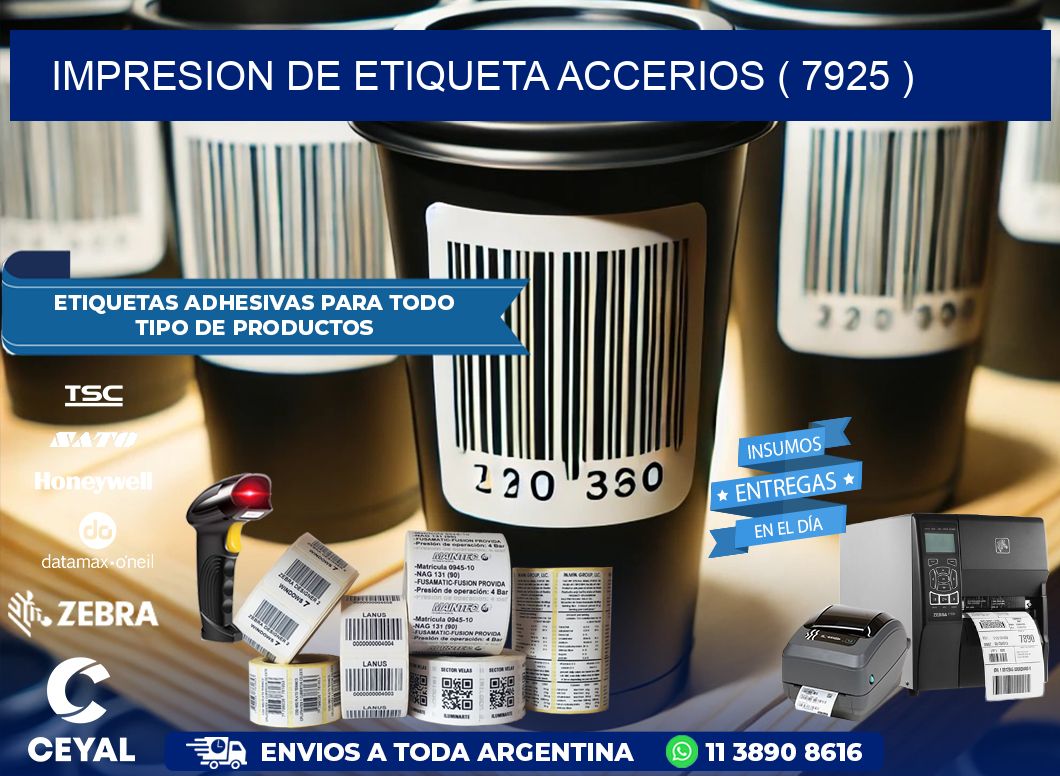 IMPRESION DE ETIQUETA ACCERIOS ( 7925 )
