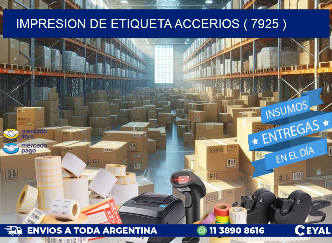 IMPRESION DE ETIQUETA ACCERIOS ( 7925 )