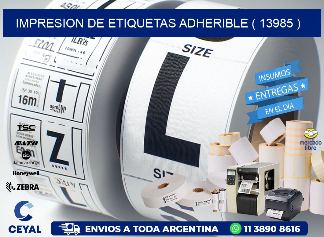 IMPRESION DE ETIQUETAS ADHERIBLE ( 13985 )