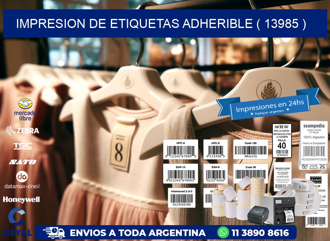 IMPRESION DE ETIQUETAS ADHERIBLE ( 13985 )
