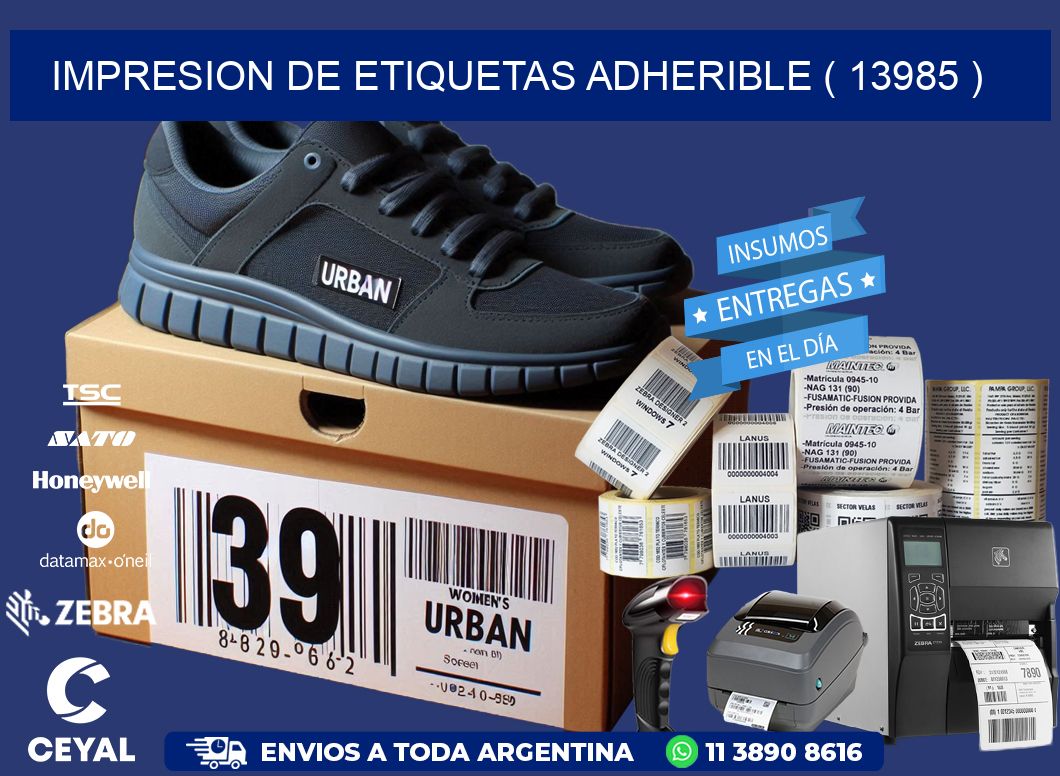 IMPRESION DE ETIQUETAS ADHERIBLE ( 13985 )