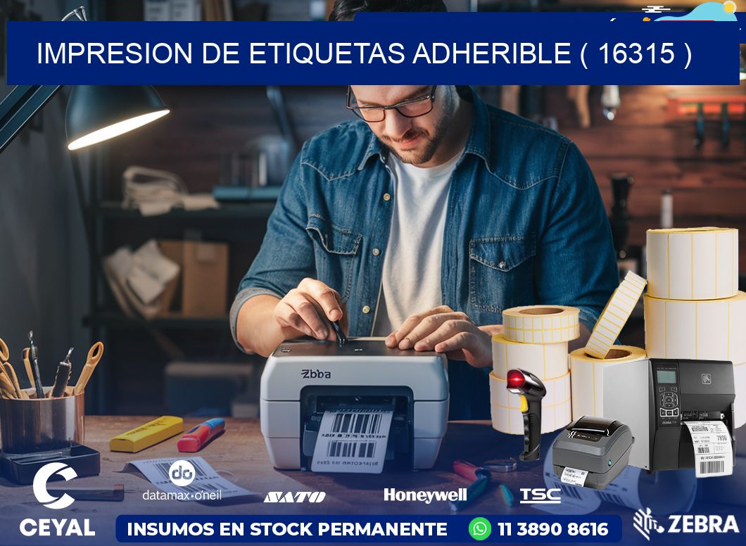 IMPRESION DE ETIQUETAS ADHERIBLE ( 16315 )