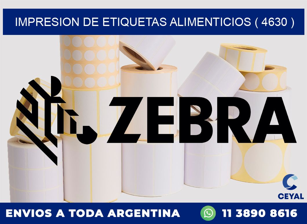 IMPRESION DE ETIQUETAS ALIMENTICIOS ( 4630 )