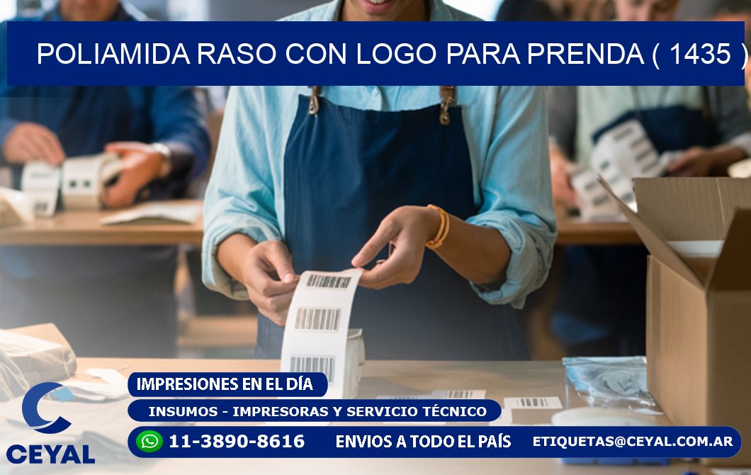 POLIAMIDA RASO CON LOGO PARA PRENDA ( 1435 )