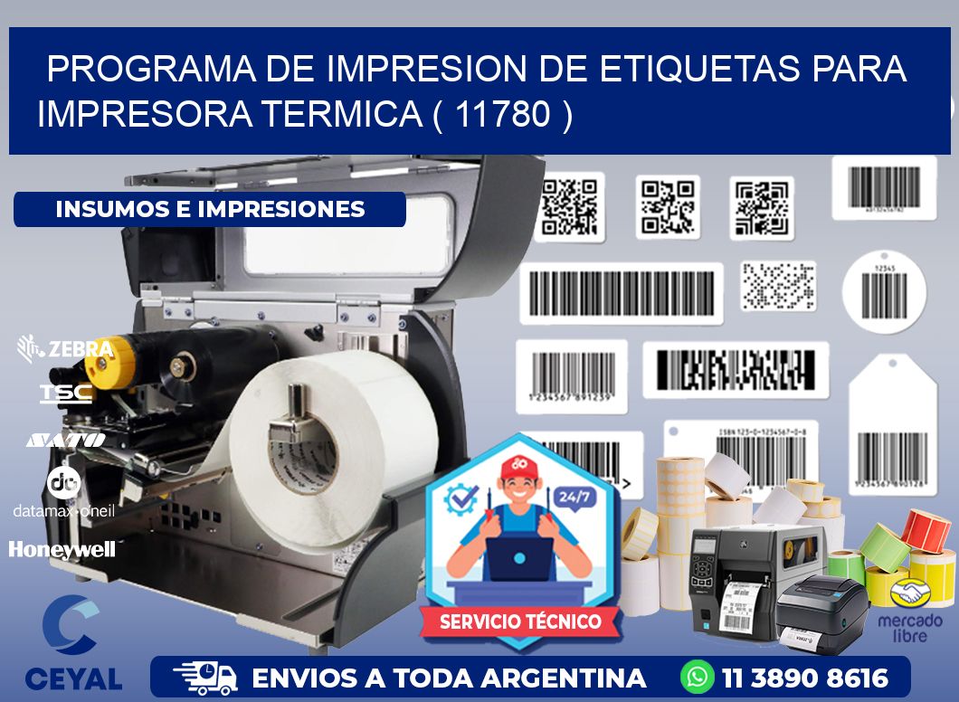PROGRAMA DE IMPRESION DE ETIQUETAS PARA IMPRESORA TERMICA ( 11780 )