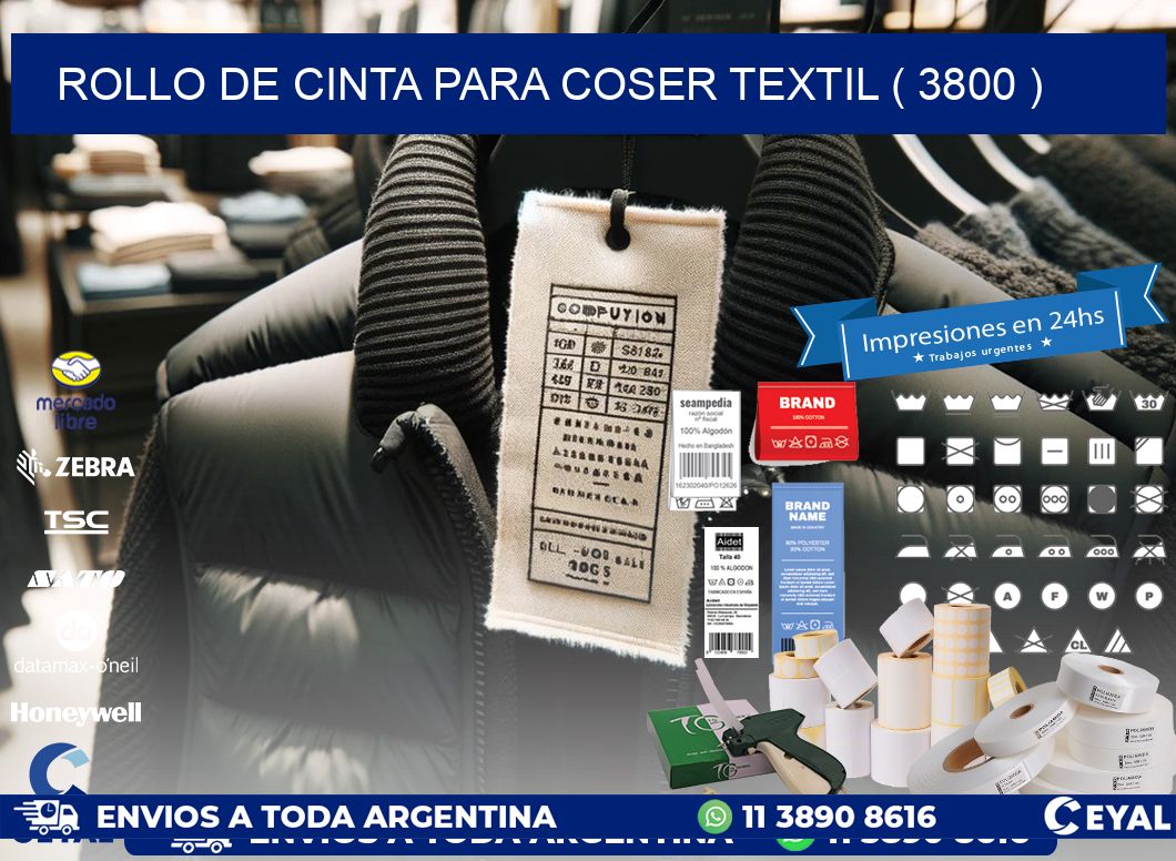 ROLLO DE CINTA PARA COSER TEXTIL ( 3800 )