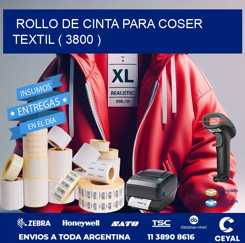 ROLLO DE CINTA PARA COSER TEXTIL ( 3800 )