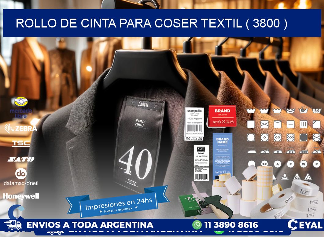 ROLLO DE CINTA PARA COSER TEXTIL ( 3800 )