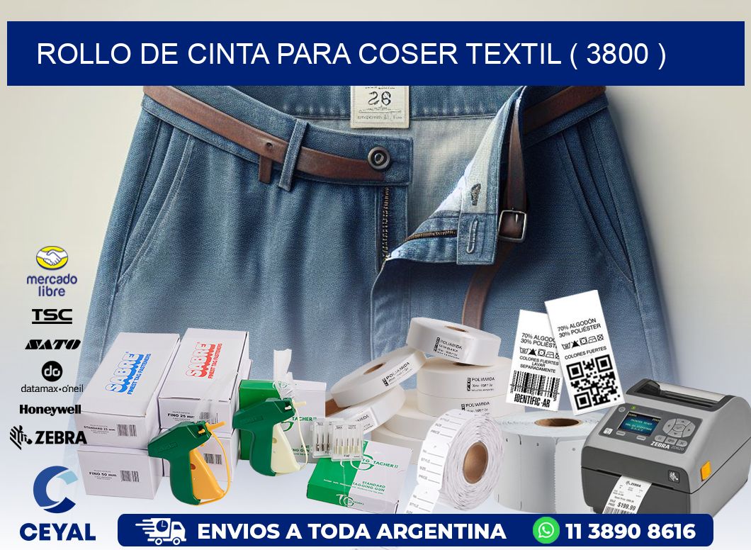 ROLLO DE CINTA PARA COSER TEXTIL ( 3800 )