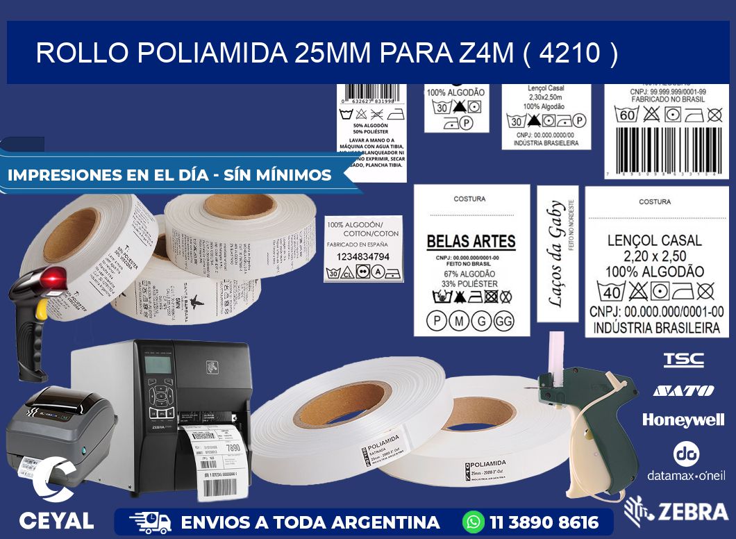ROLLO POLIAMIDA 25MM PARA Z4M ( 4210 )