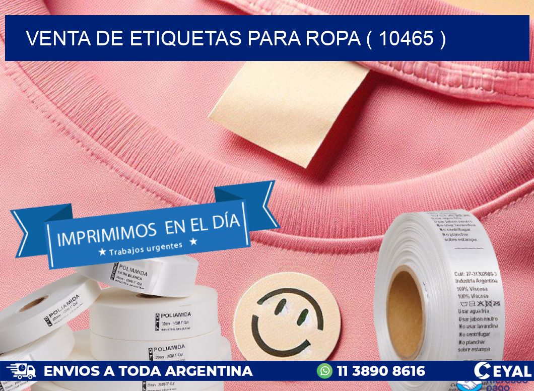 VENTA DE ETIQUETAS PARA ROPA ( 10465 )