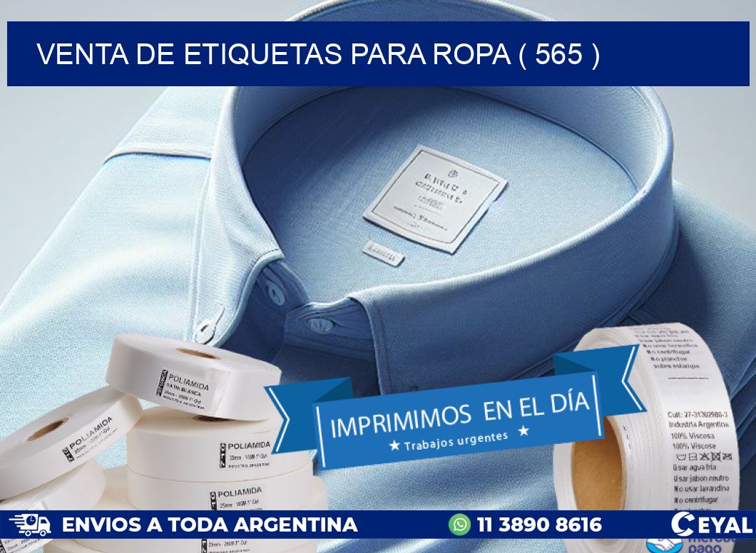 VENTA DE ETIQUETAS PARA ROPA ( 565 )