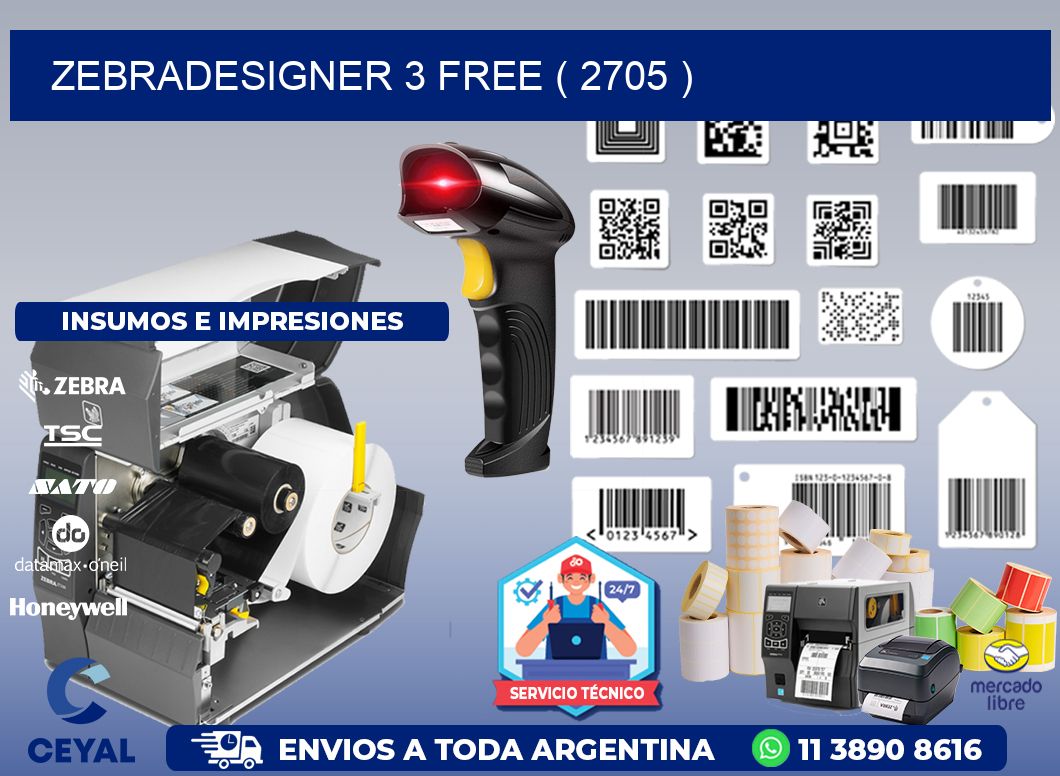 ZEBRADESIGNER 3 FREE ( 2705 )
