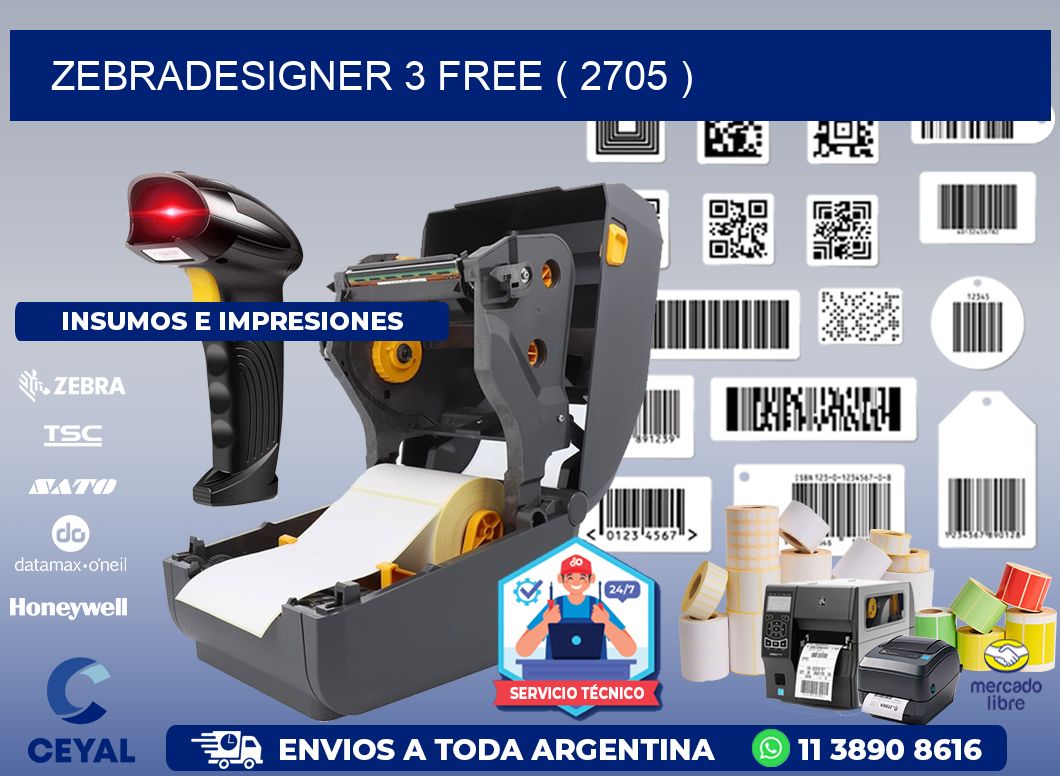 ZEBRADESIGNER 3 FREE ( 2705 )