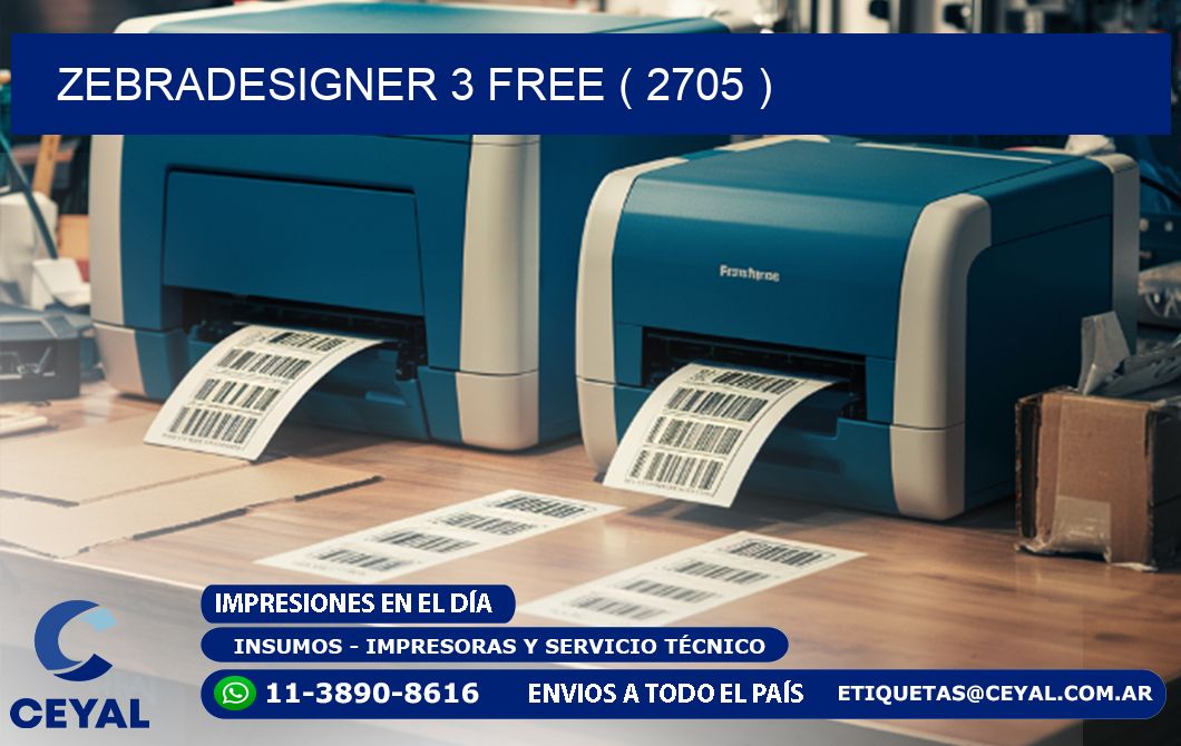 ZEBRADESIGNER 3 FREE ( 2705 )