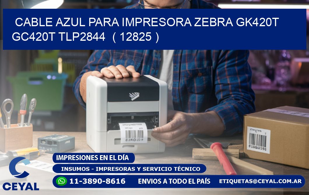 cable azul para impresora zebra GK420T GC420T TLP2844 ( 12825 )