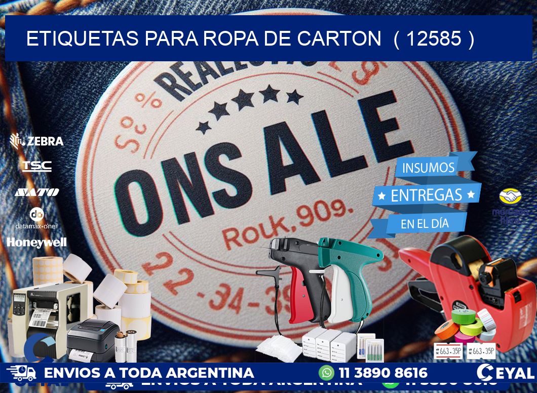 etiquetas para ropa de carton ( 12585 )