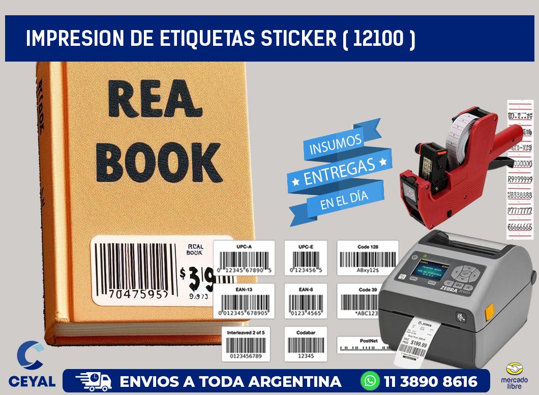 impresion de etiquetas sticker ( 12100 )