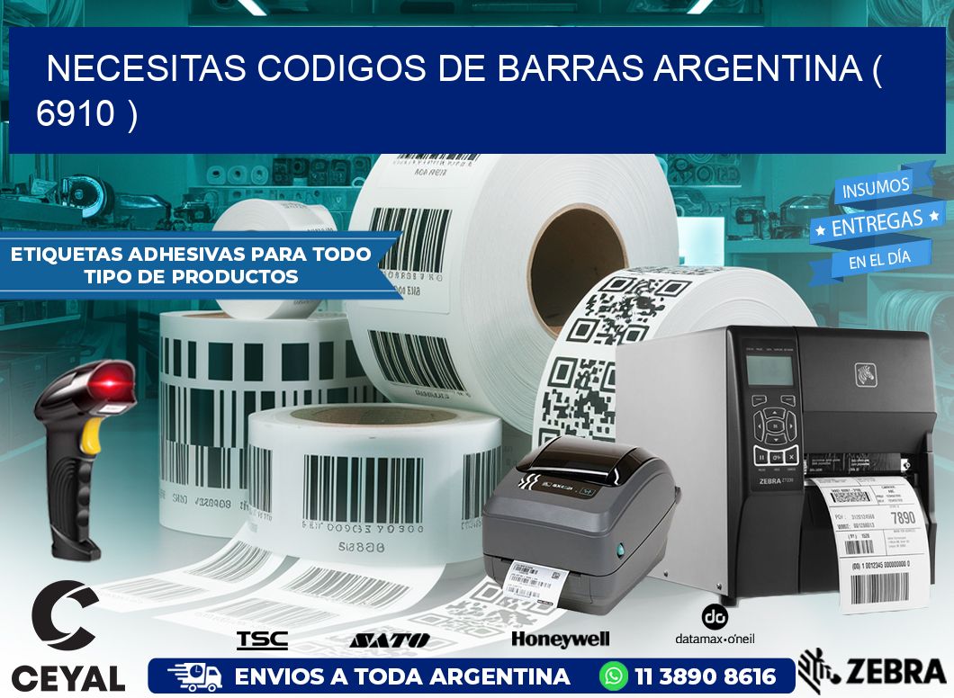 necesitas codigos de barras argentina ( 6910 )