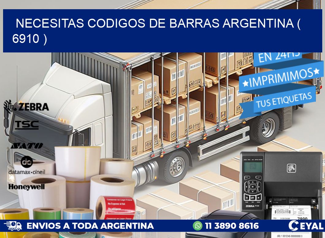 necesitas codigos de barras argentina ( 6910 )