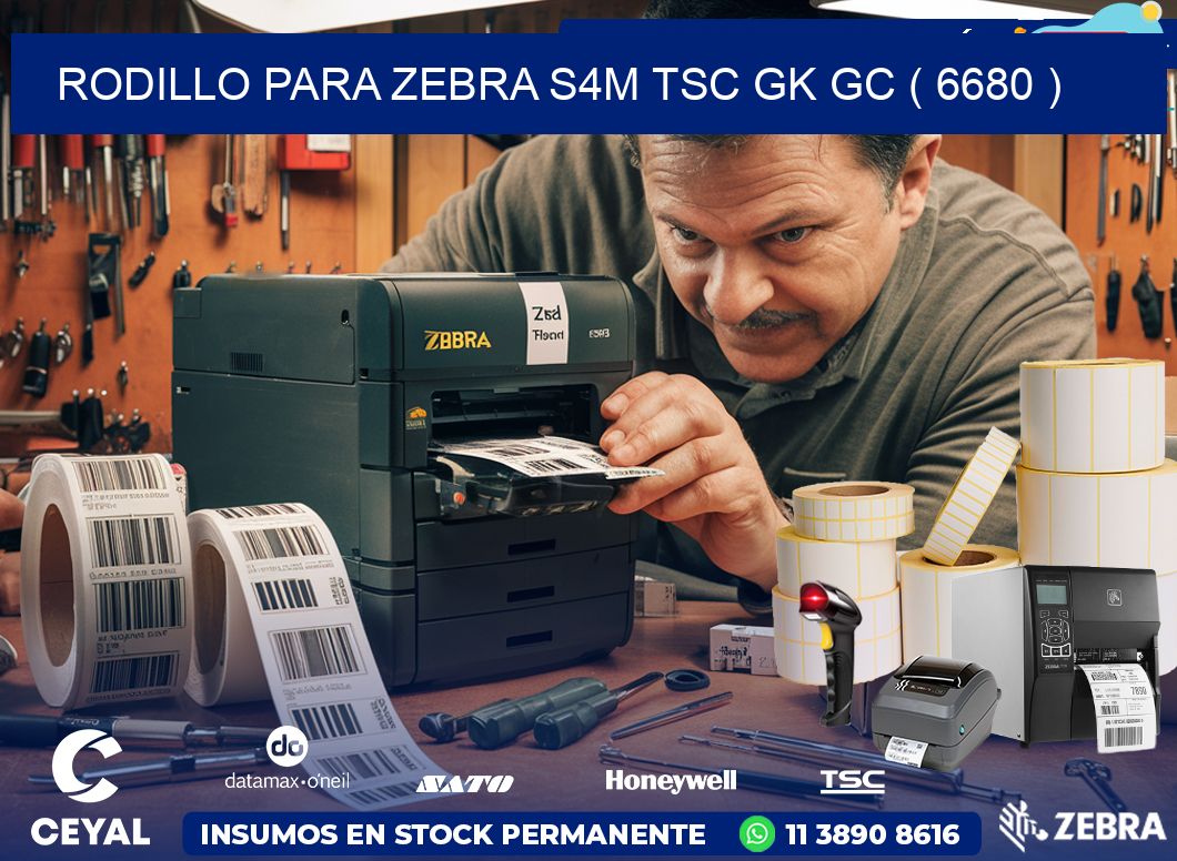 rodillo para zebra S4M TSC GK GC ( 6680 )