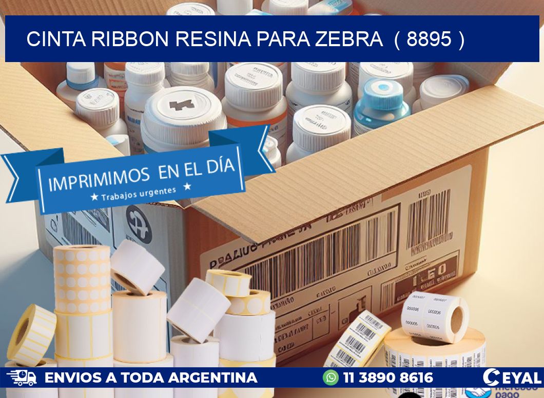 CINTA RIBBON RESINA PARA ZEBRA  ( 8895 )
