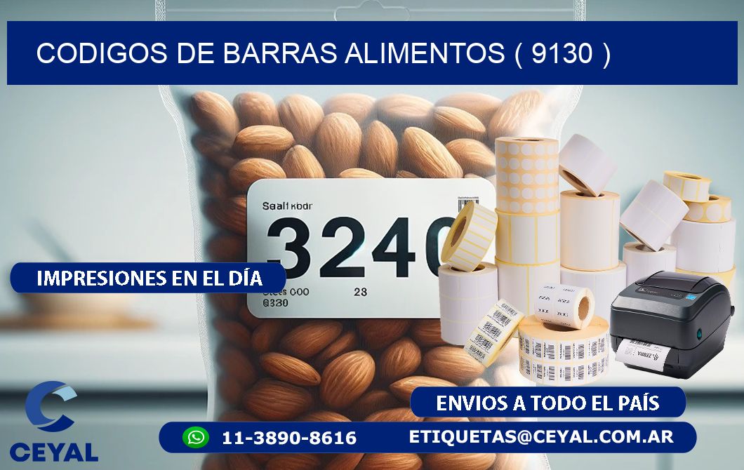 CODIGOS DE BARRAS ALIMENTOS ( 9130 )