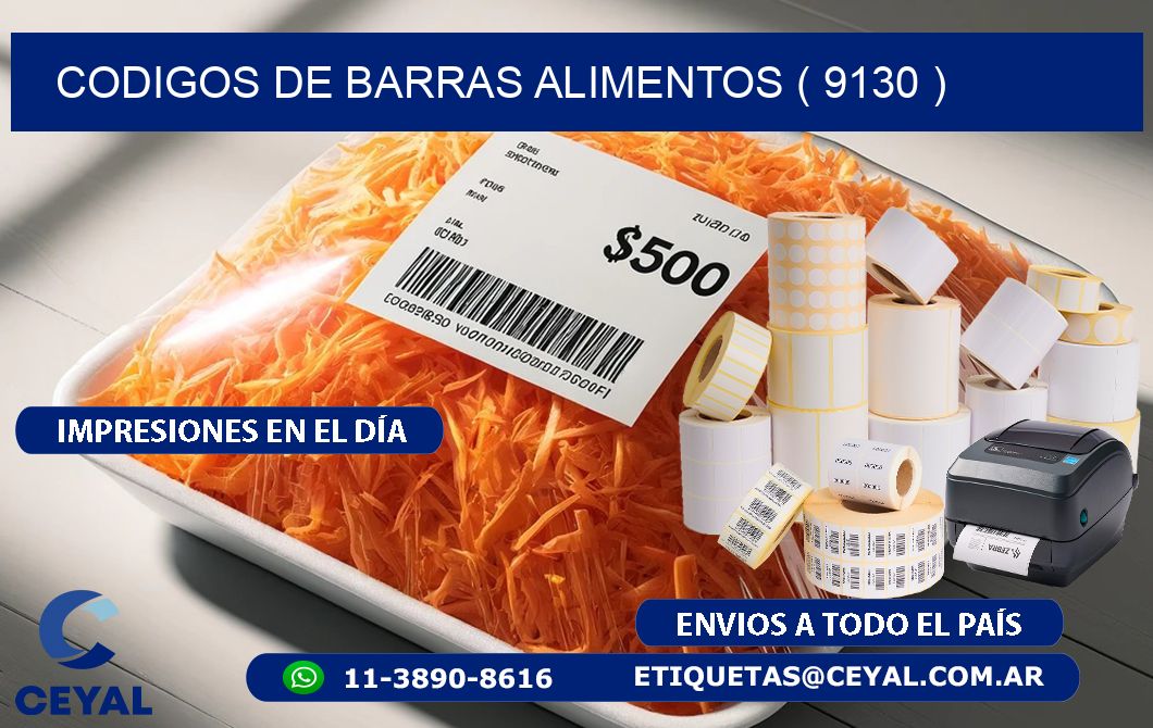 CODIGOS DE BARRAS ALIMENTOS ( 9130 )