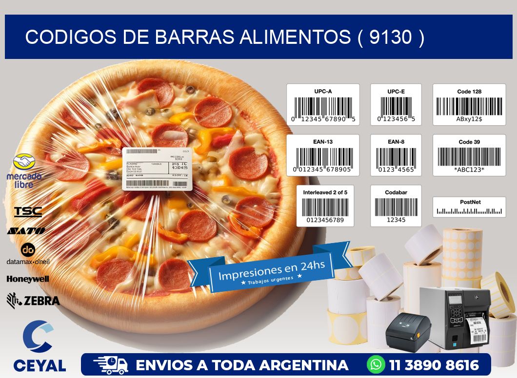 CODIGOS DE BARRAS ALIMENTOS ( 9130 )