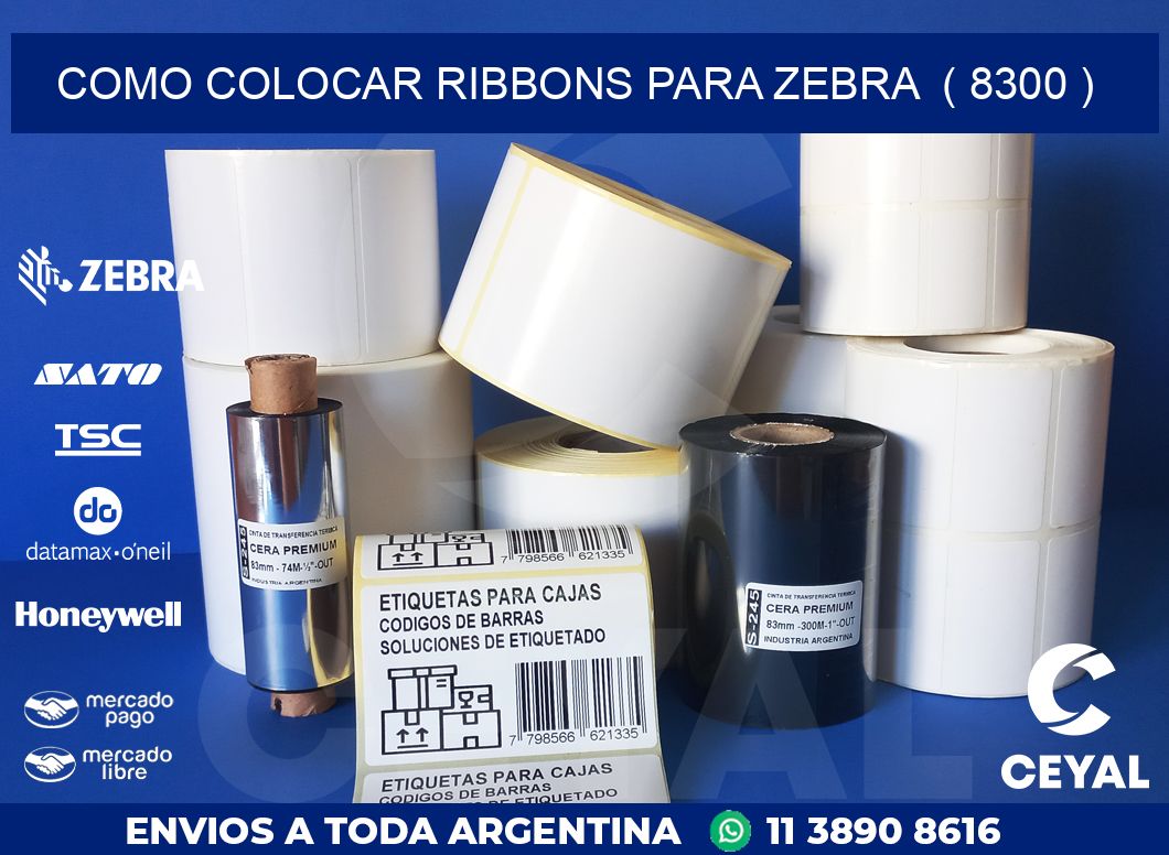 COMO COLOCAR RIBBONS PARA ZEBRA  ( 8300 )