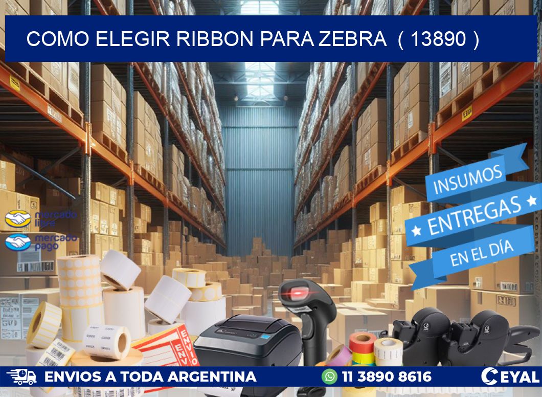 COMO ELEGIR RIBBON PARA ZEBRA ( 13890 )
