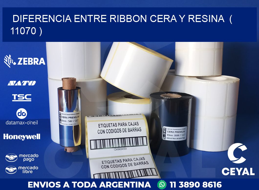 DIFERENCIA ENTRE RIBBON CERA Y RESINA  ( 11070 )