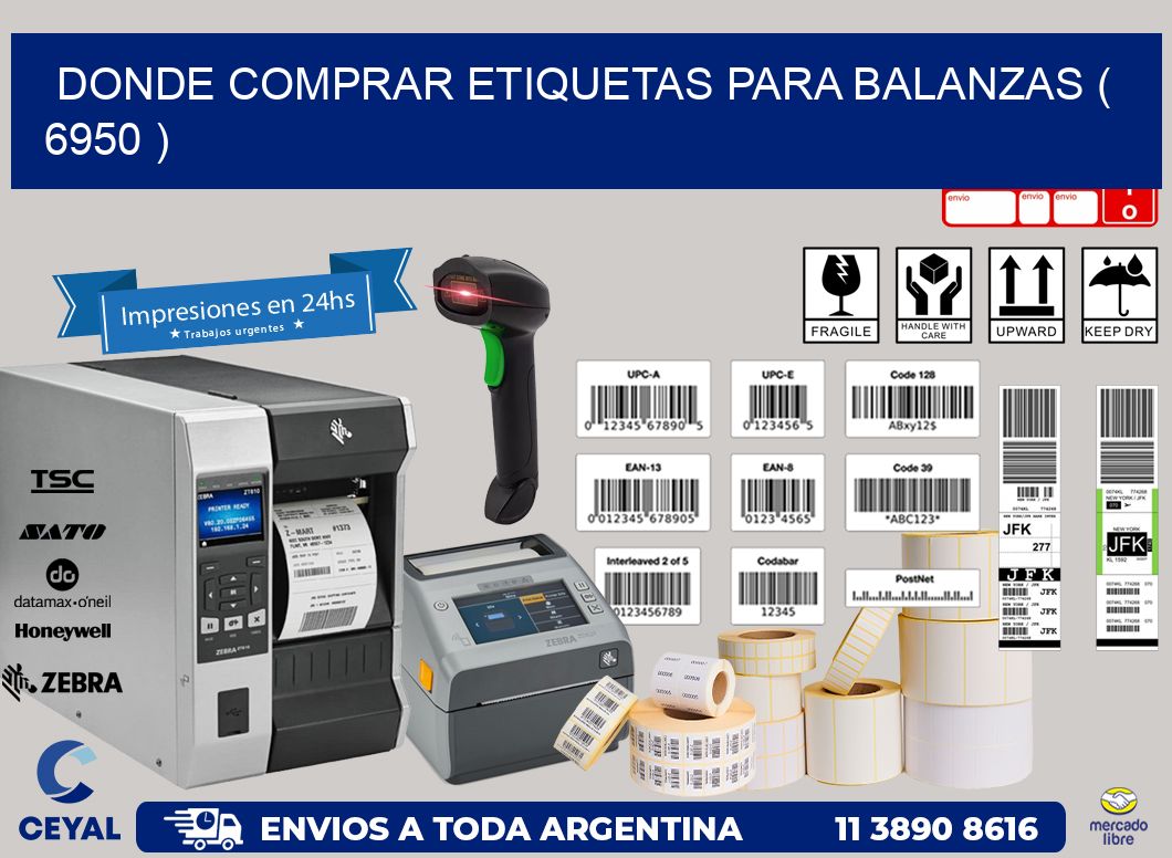 DONDE COMPRAR ETIQUETAS PARA BALANZAS ( 6950 )