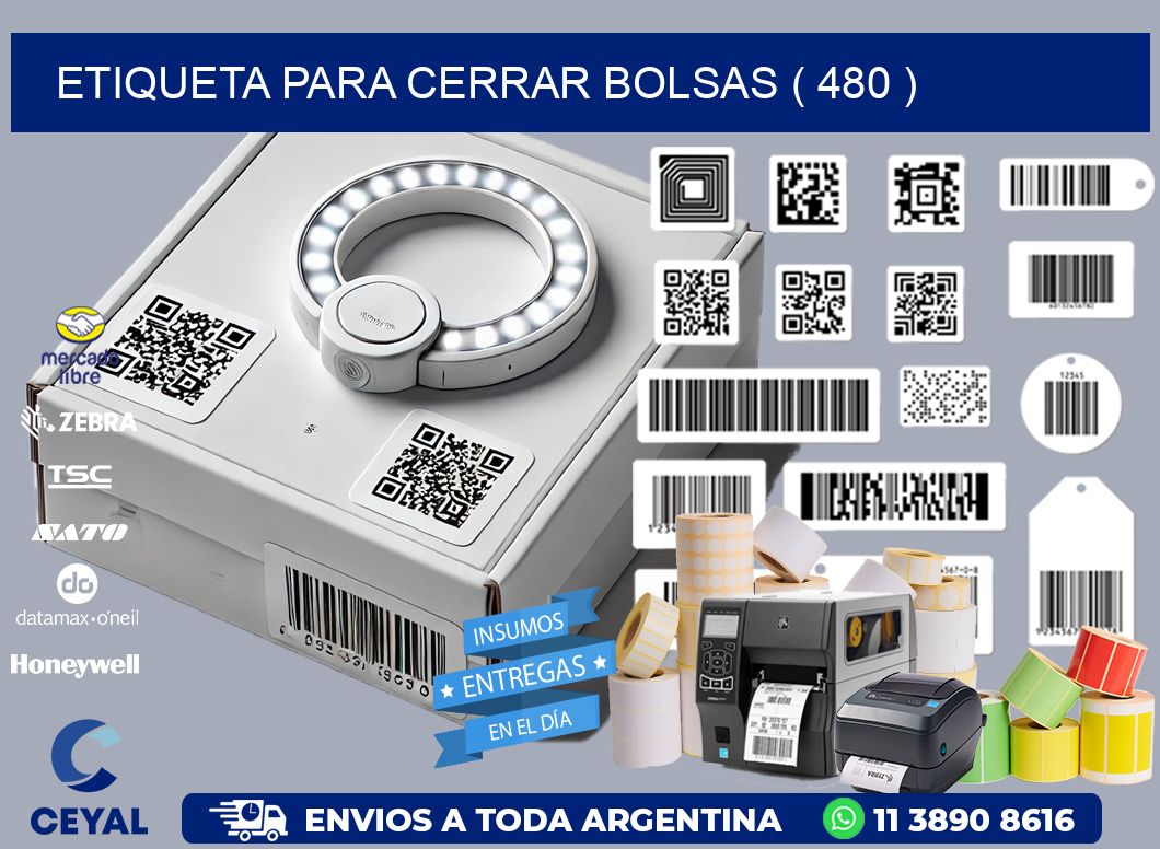 ETIQUETA PARA CERRAR BOLSAS ( 480 )