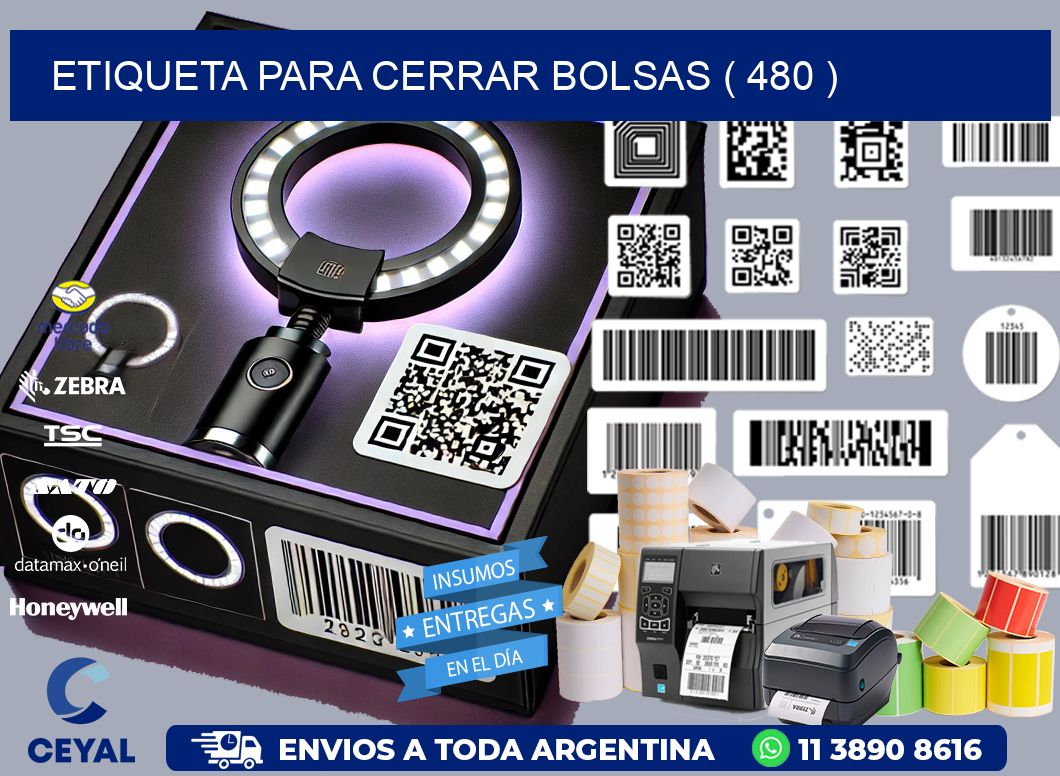 ETIQUETA PARA CERRAR BOLSAS ( 480 )