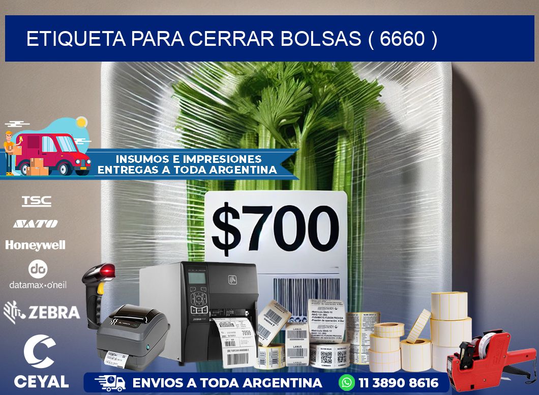 ETIQUETA PARA CERRAR BOLSAS ( 6660 )