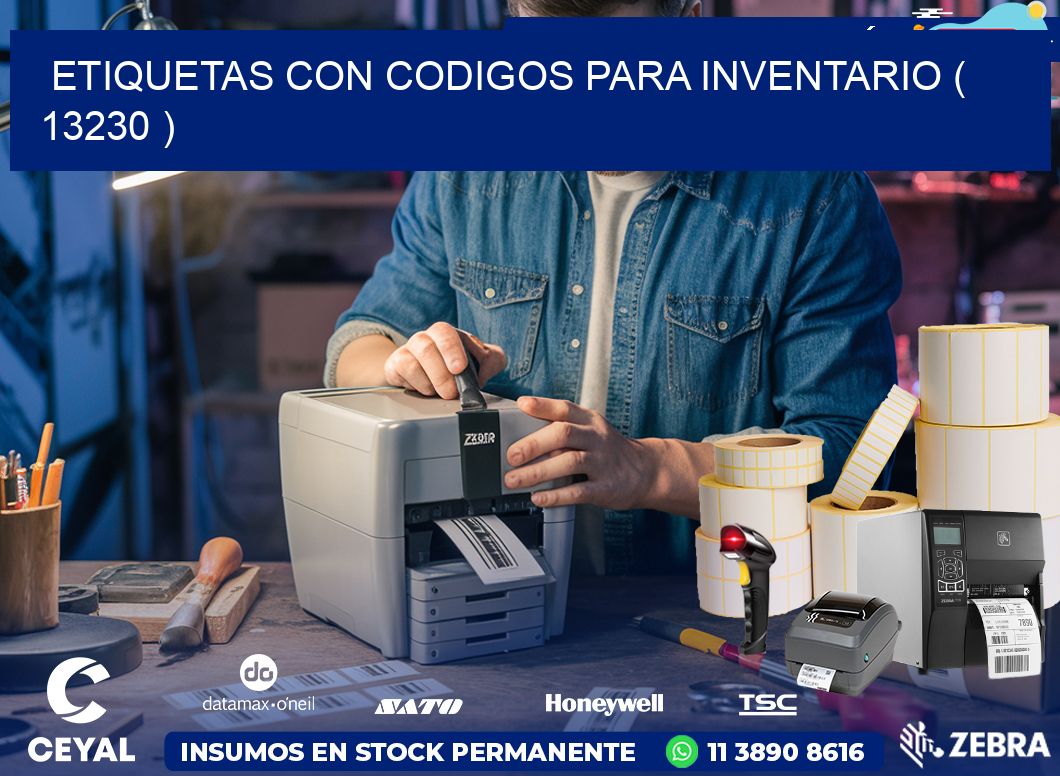 ETIQUETAS CON CODIGOS PARA INVENTARIO ( 13230 )