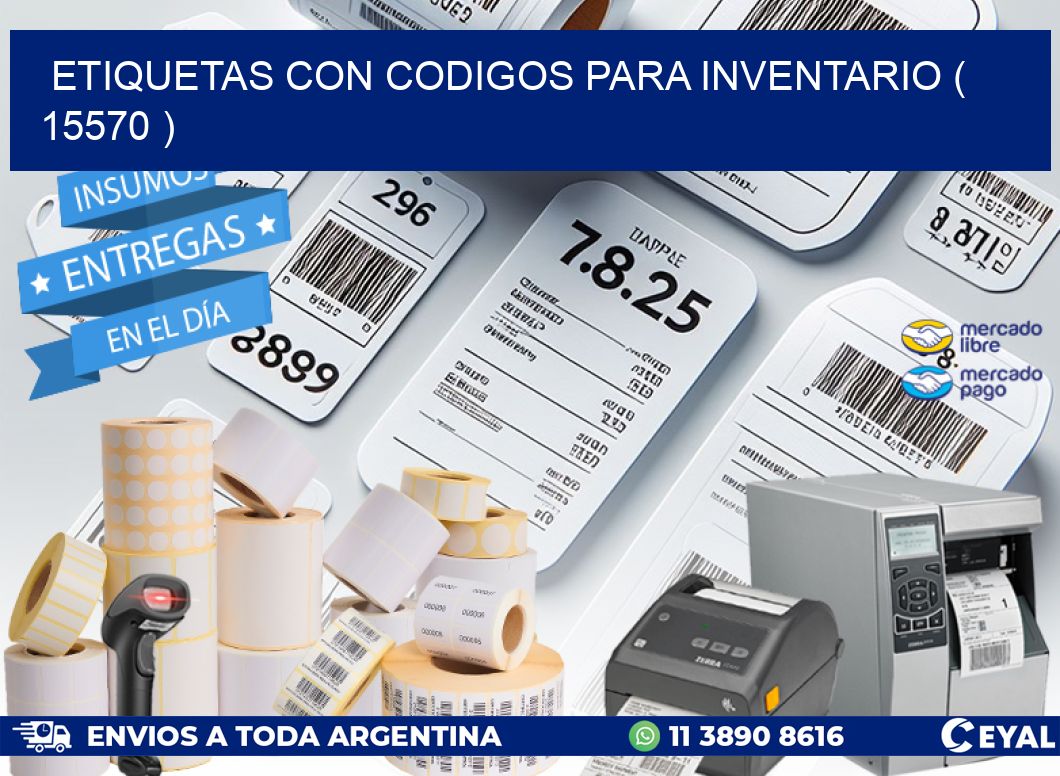 ETIQUETAS CON CODIGOS PARA INVENTARIO ( 15570 )