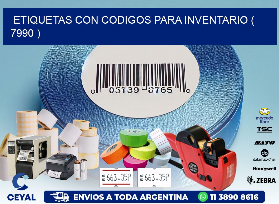 ETIQUETAS CON CODIGOS PARA INVENTARIO ( 7990 )