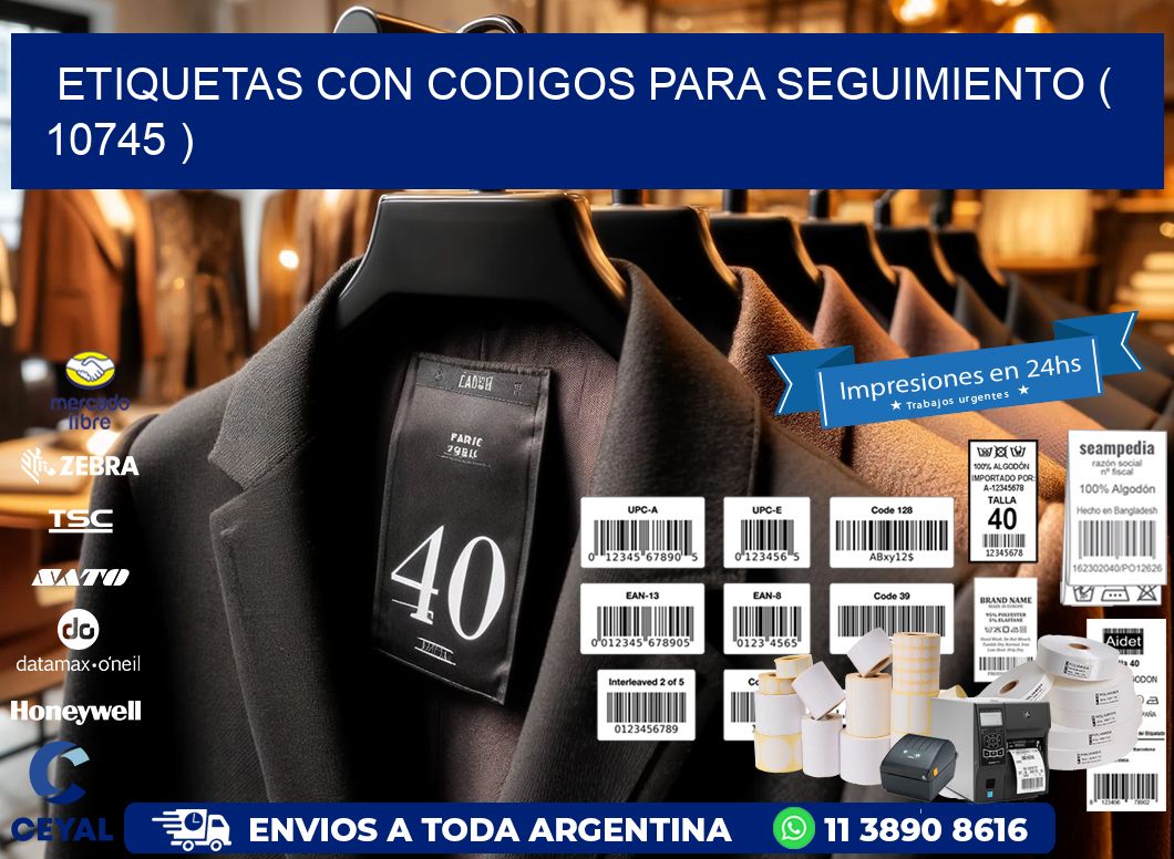 ETIQUETAS CON CODIGOS PARA SEGUIMIENTO ( 10745 )