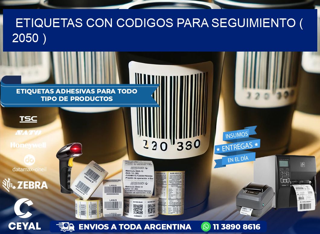 ETIQUETAS CON CODIGOS PARA SEGUIMIENTO ( 2050 )