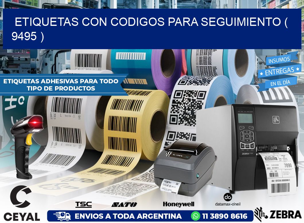 ETIQUETAS CON CODIGOS PARA SEGUIMIENTO ( 9495 )