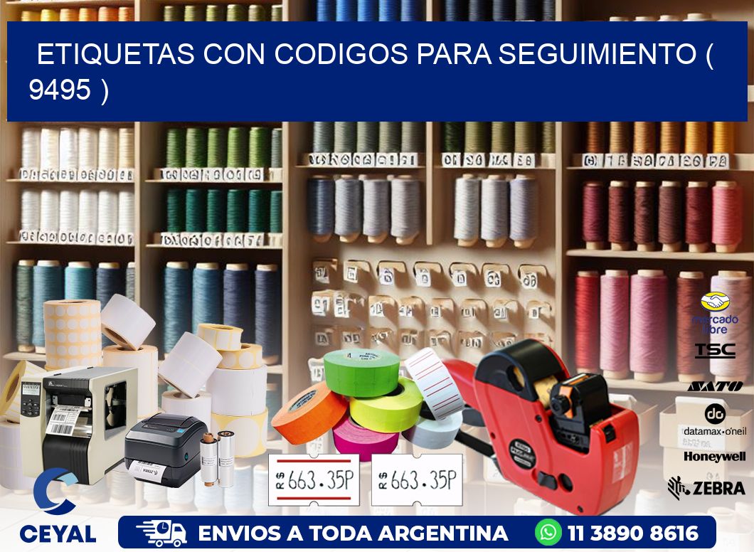 ETIQUETAS CON CODIGOS PARA SEGUIMIENTO ( 9495 )