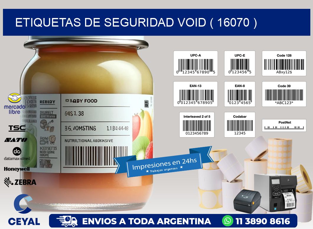 ETIQUETAS DE SEGURIDAD VOID ( 16070 )