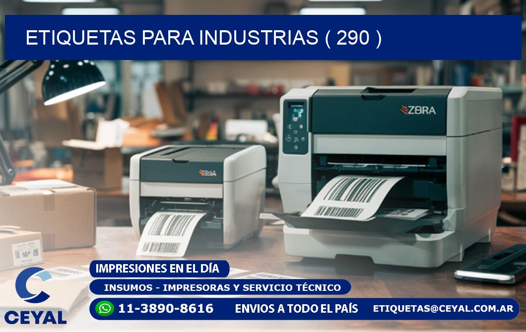 ETIQUETAS PARA INDUSTRIAS ( 290 )