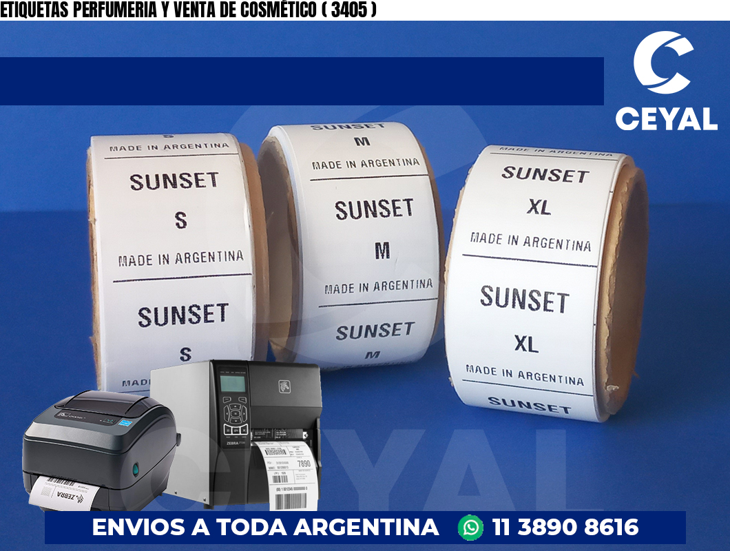 ETIQUETAS PERFUMERIA Y VENTA DE COSMÉTICO ( 3405 )