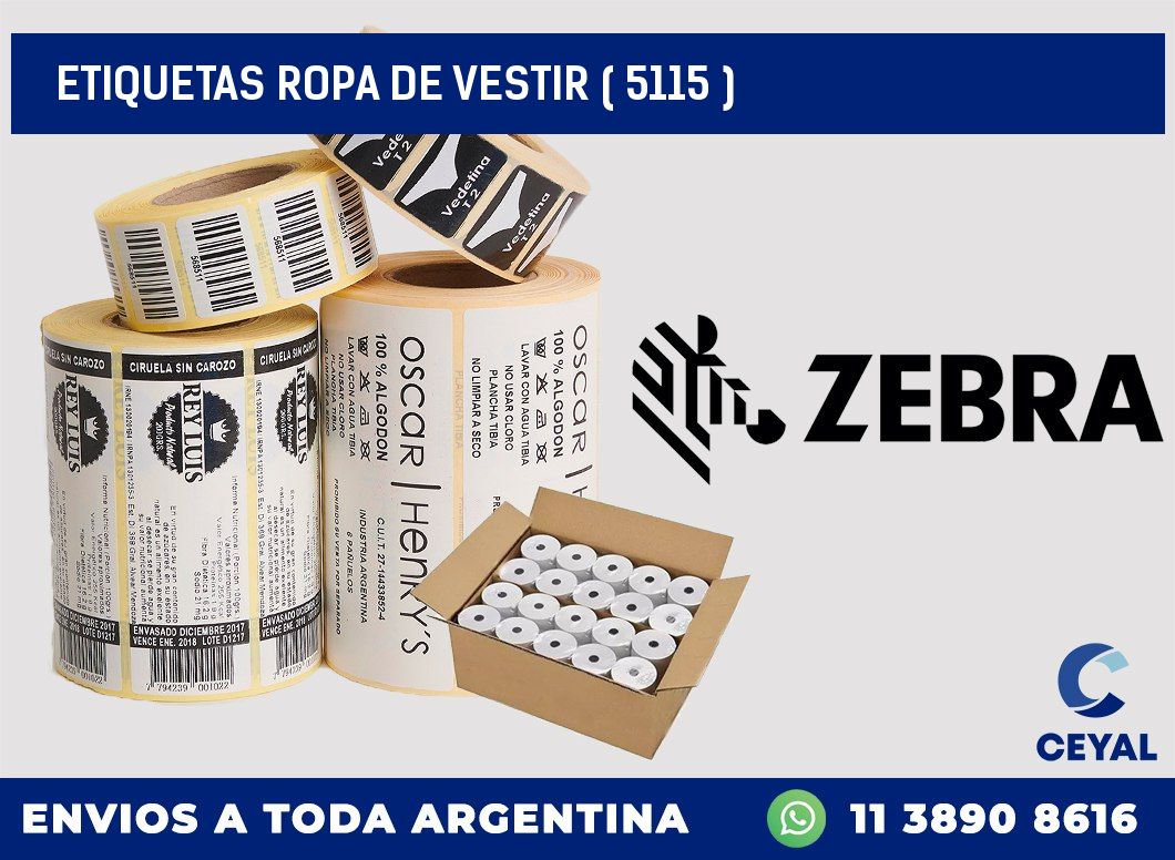 ETIQUETAS ROPA DE VESTIR ( 5115 )
