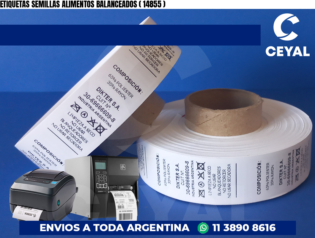 ETIQUETAS SEMILLAS ALIMENTOS BALANCEADOS ( 14855 )