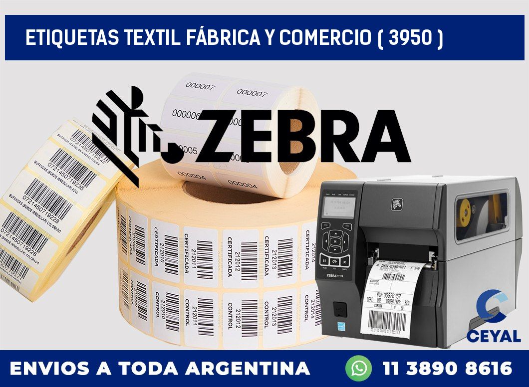 ETIQUETAS TEXTIL FÁBRICA Y COMERCIO ( 3950 )