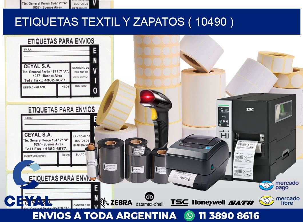 ETIQUETAS TEXTIL Y ZAPATOS ( 10490 )